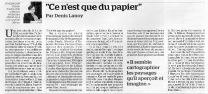 Art. Denis Lanoy “Ce n'est que du papier“